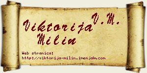 Viktorija Milin vizit kartica